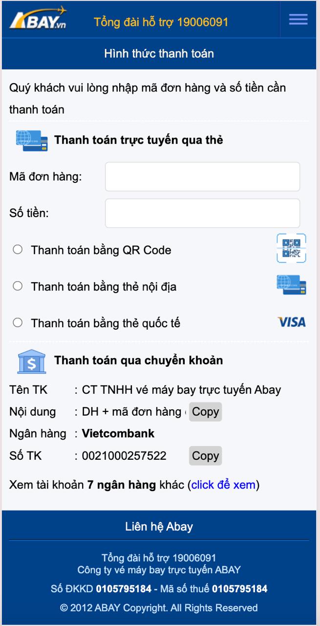 APP VÉ MÁY BAY ABAY 7